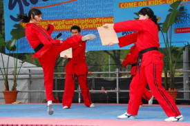 Maria Hindy Tkd Demo Multiple Board Breaking