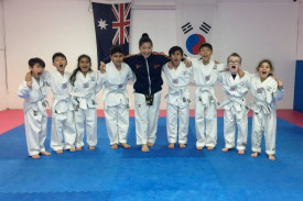 Beginner Taekwondo White Belts Team Bonding